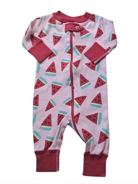 Hanna Andersson Pink Watermelon PJs Size 0-3 Months